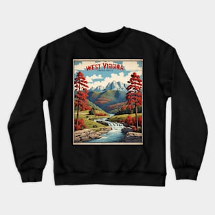 West Virginia United States of America Tourism Vintage Crewneck Sweatshirt